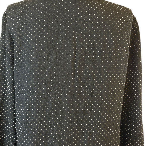 Vintage Normay Black and White Ruffled Bishop Sleeve Dress - Picture 9 of 11